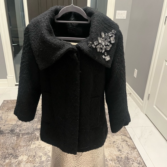 Urban 💎Behaviour 💎black bejewelled winter 💎 dressy jacket size small💎 - Picture 14 of 17